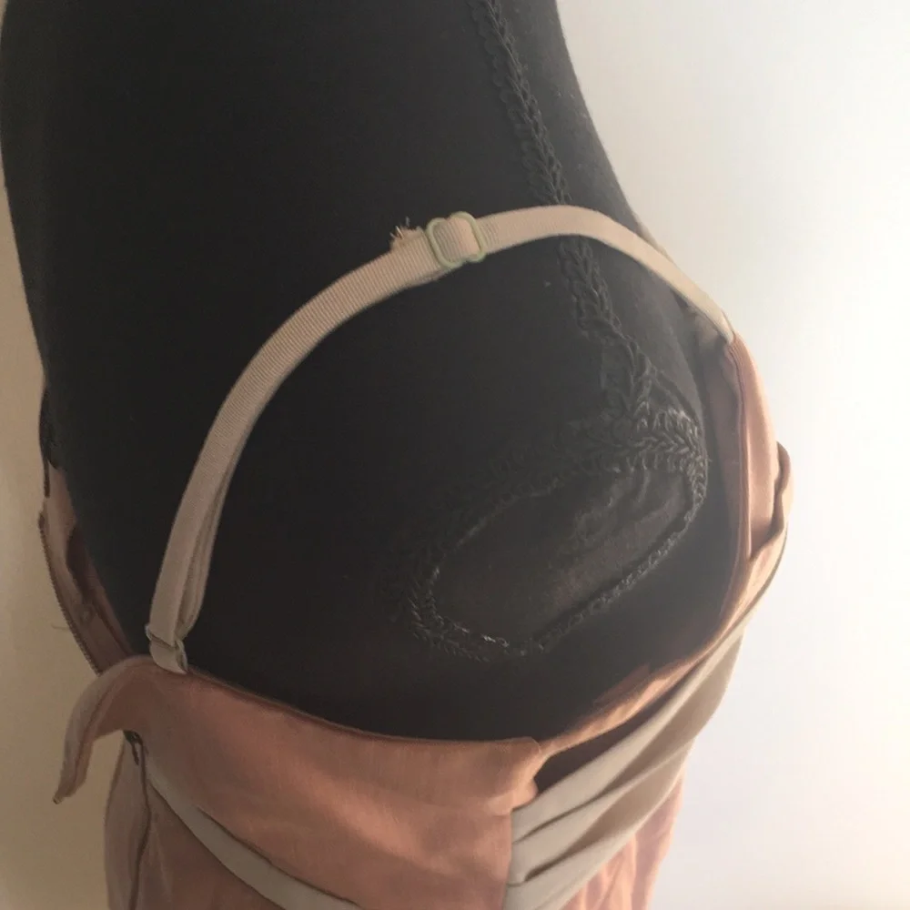 Lucca Couture peach pink layered front spaghetti strap mini dress size medium​ - Picture 7 of 8